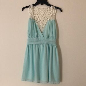 Baby blue mini dress